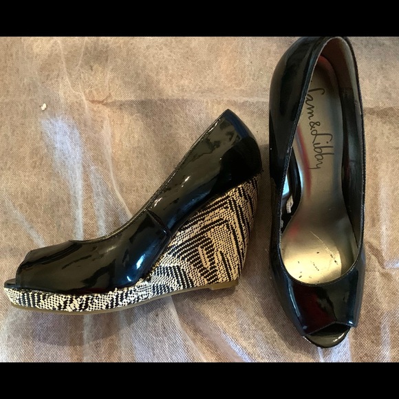 Sam and Libby black and white tweet wedge - Picture 4 of 16